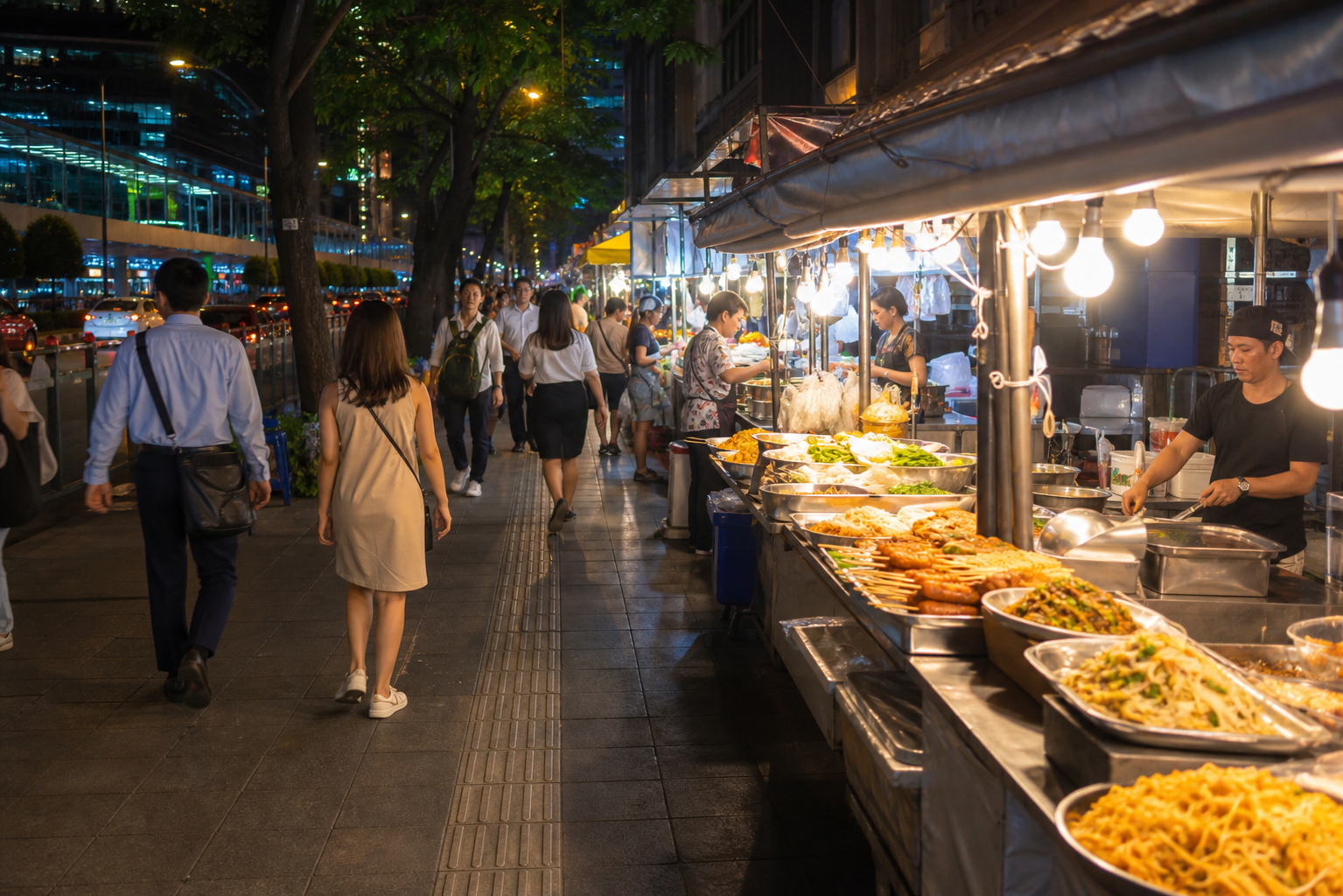 Silom Street Food Before the Night Market