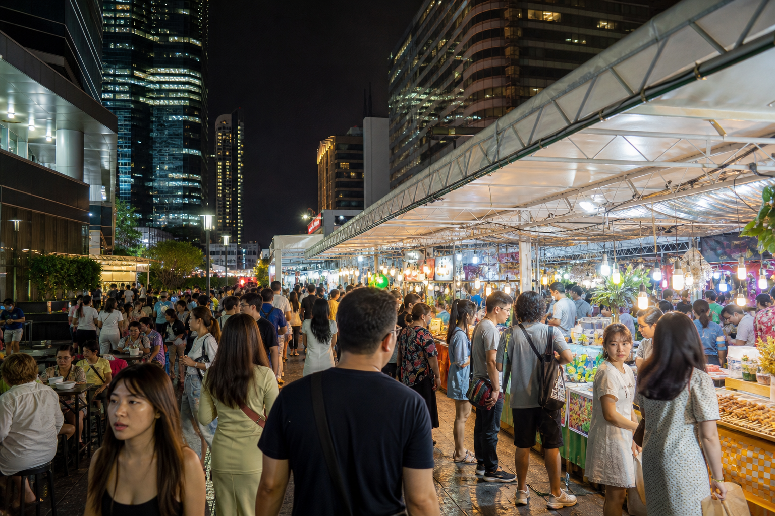 Silom and Patpong Night Market on a Saturday