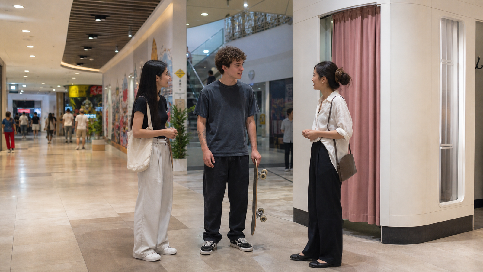 A Skateboarder, Two Women and a Strange Terminal 21 Fitting Room