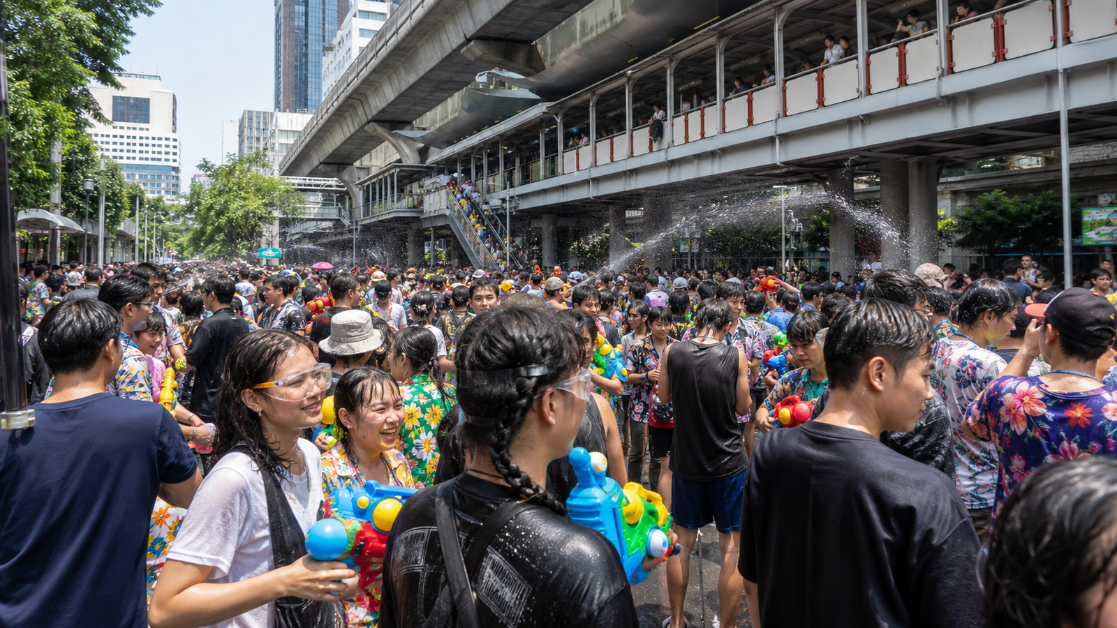 Songkran Around Sala Daeng BTS Station