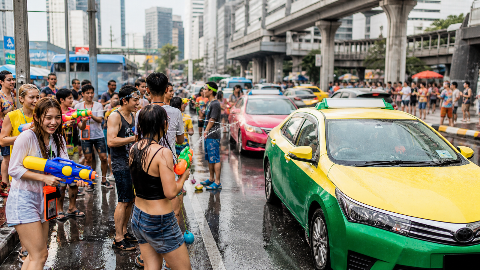 Songkran in Siam and Bangkok Transport