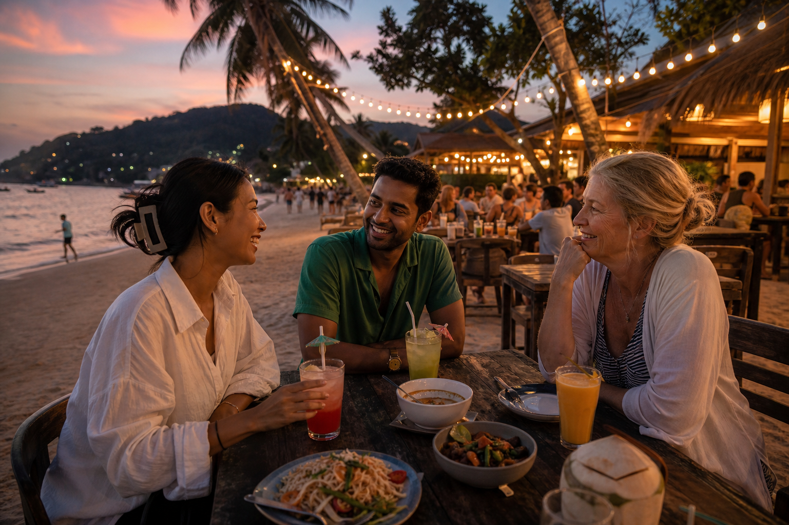 Stay on Sairee Beach for Food and Nightlife