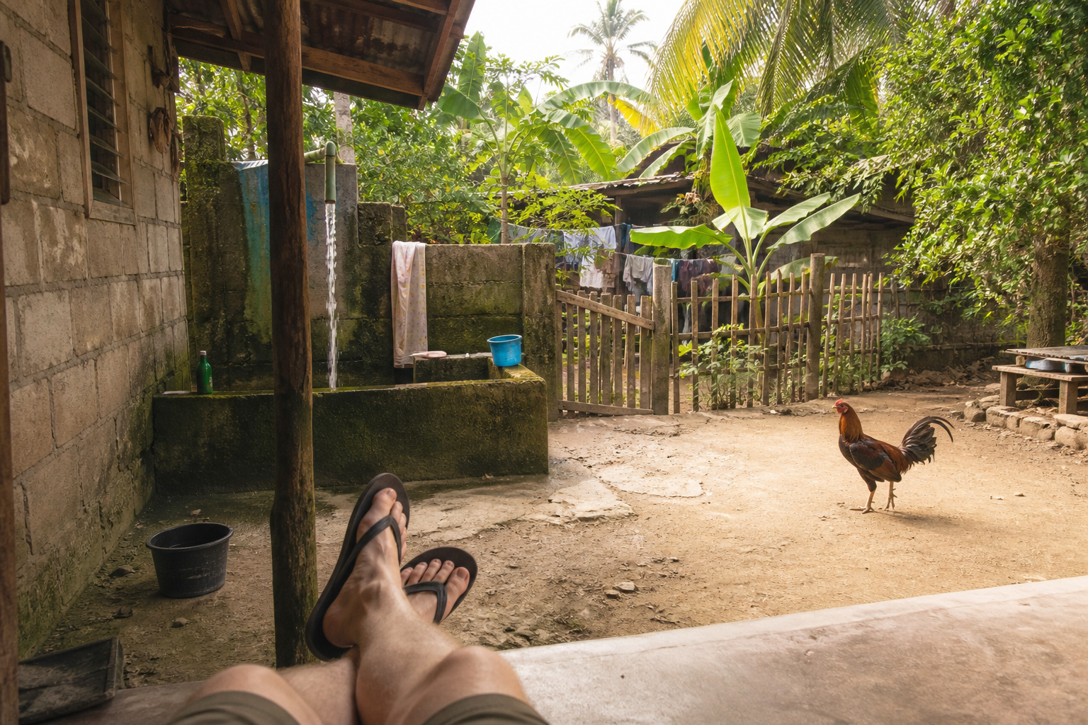 Story 1 A Filipino Adventure Bucket Showers Fighting Roosters and Kidnapping Warnings