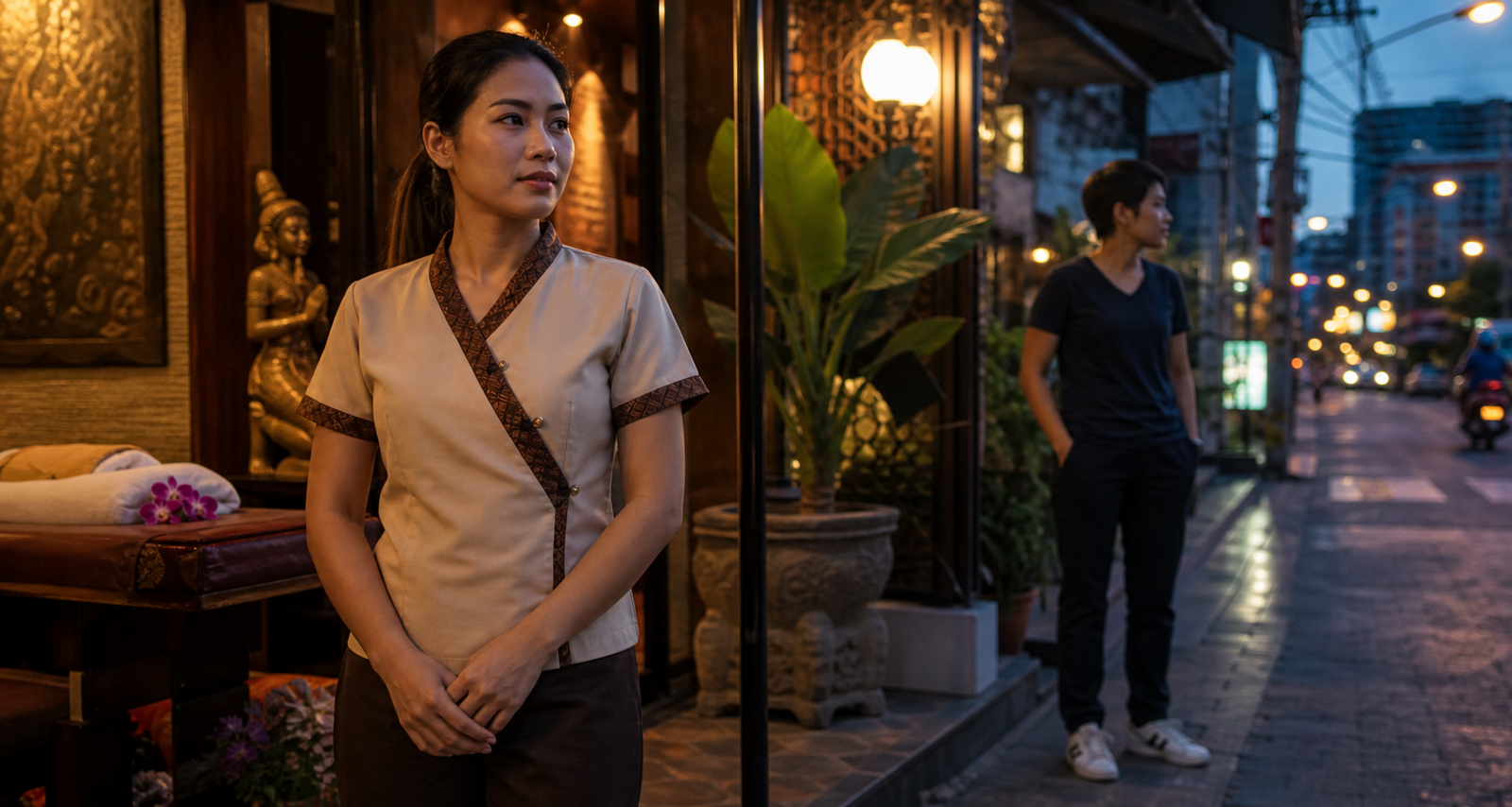 Story #1 The Massage Girl with a Tomboy Girlfriend: A Smart Escape