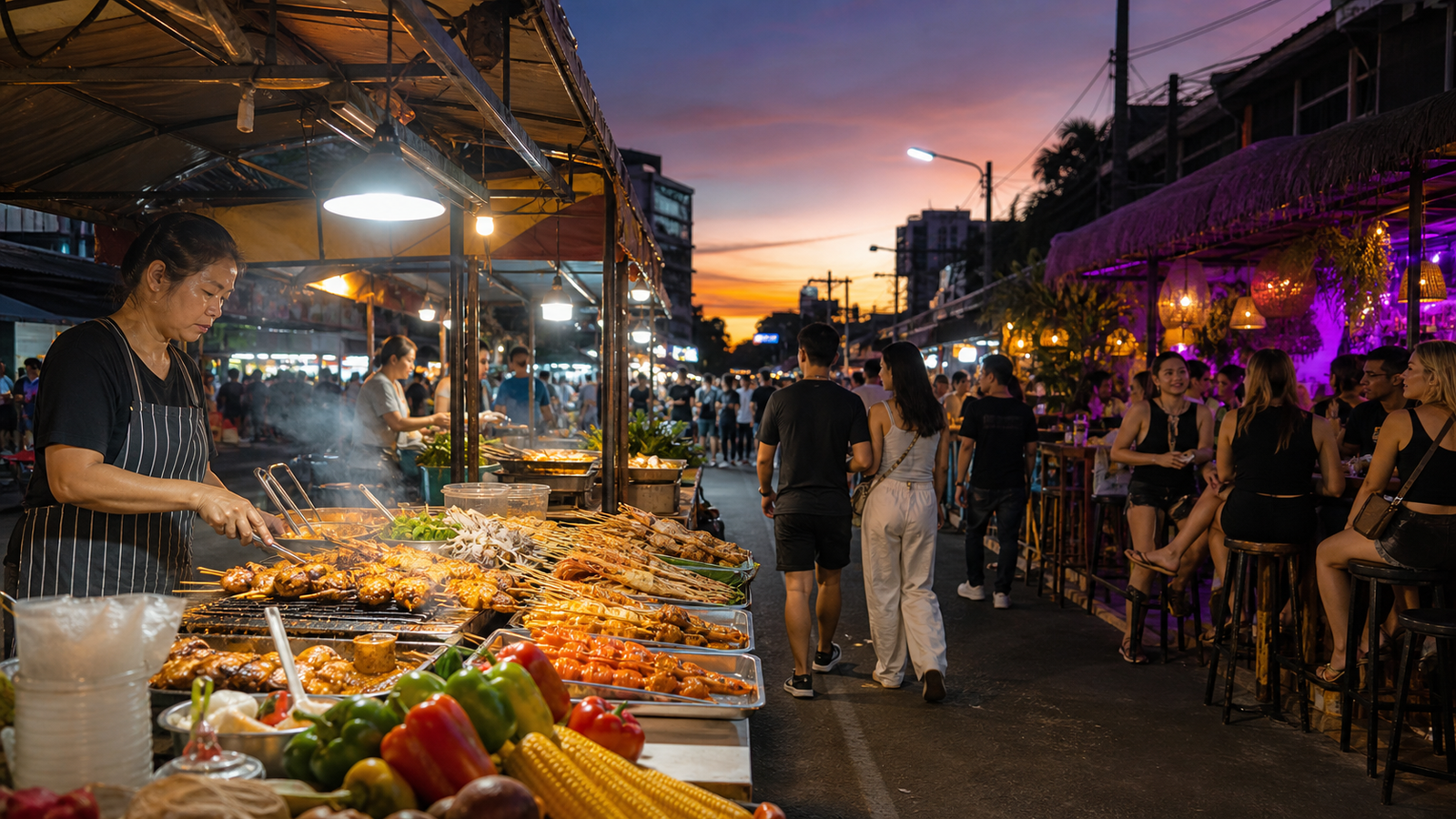 Street Food, Ordering, Nightlife, and Respect