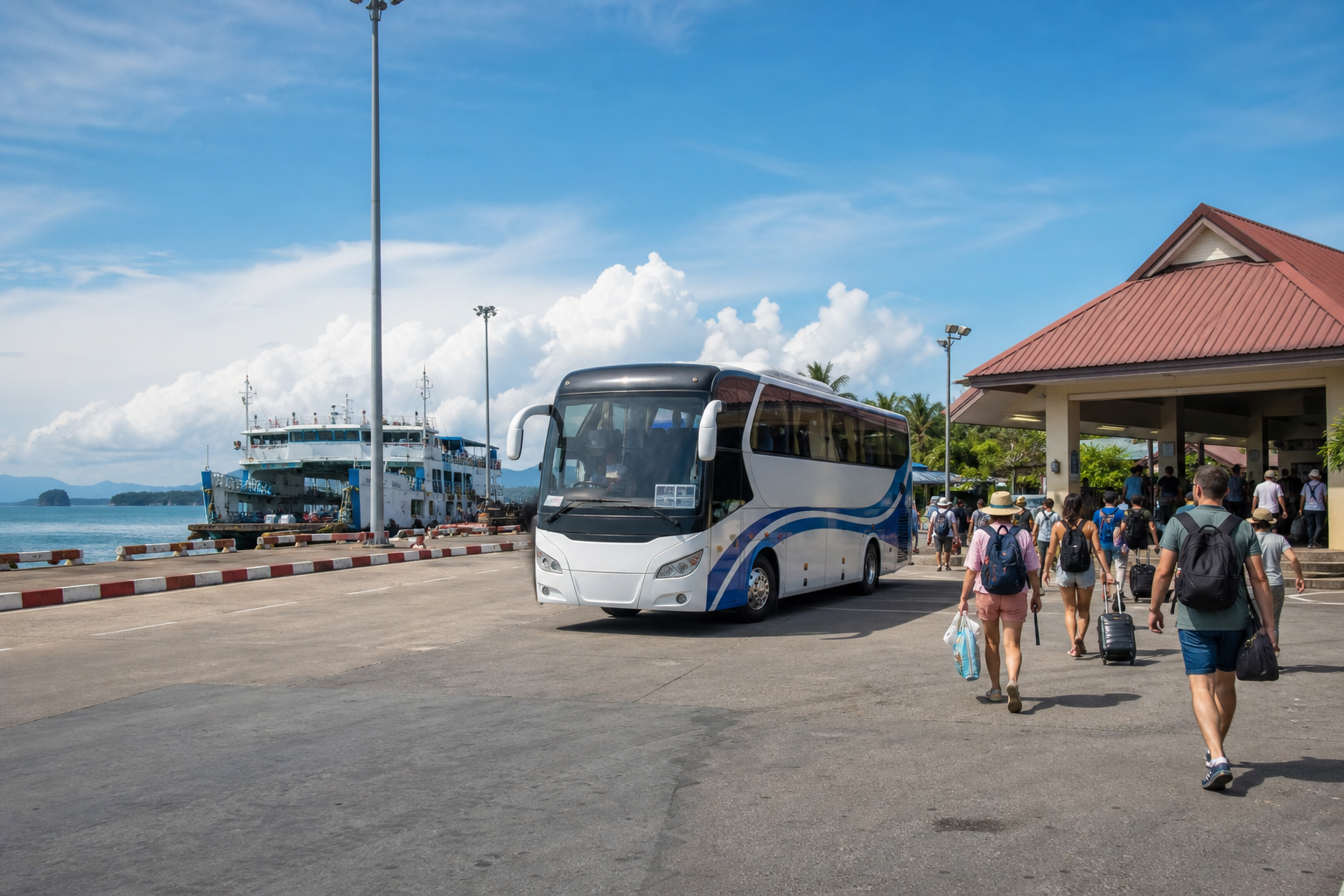 Surat Thani ferry pier route to Koh Samui