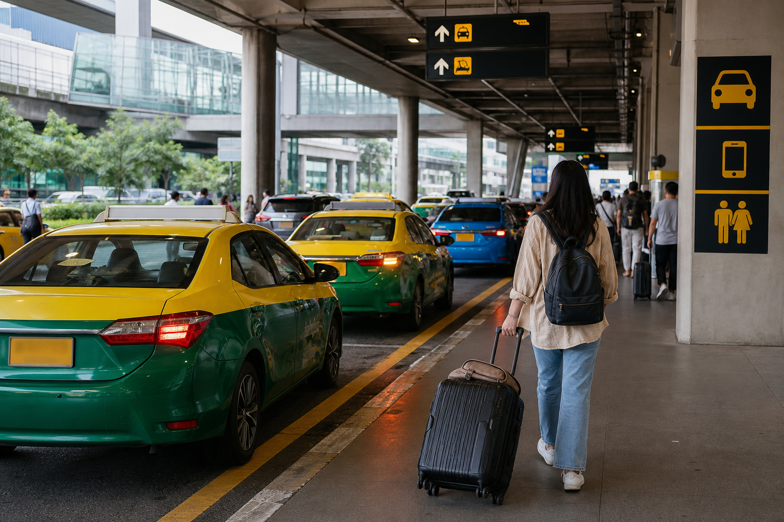 Airport Taxis, Grab, Tolls, and Currency Exchange