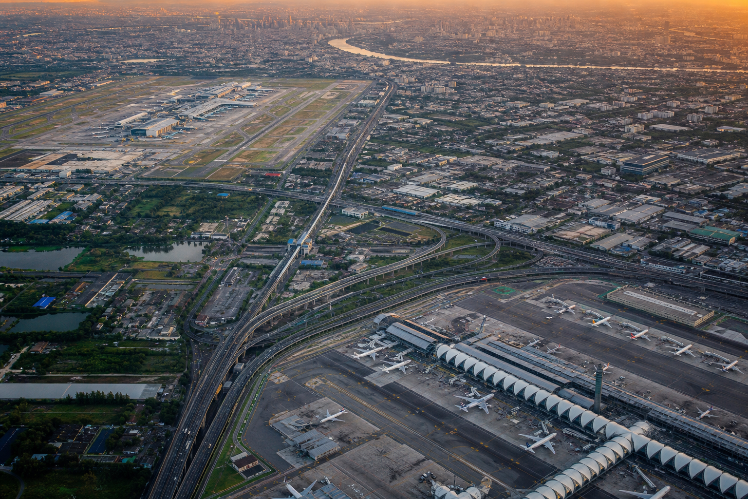 Cross-City Transfer from Suvarnabhumi to Don Mueang