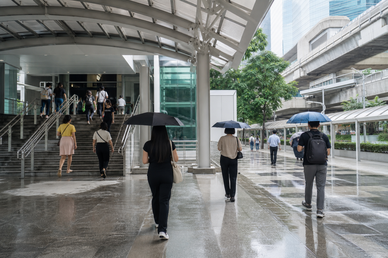 Choose Bangkok's Public Transport When Rain Arrives