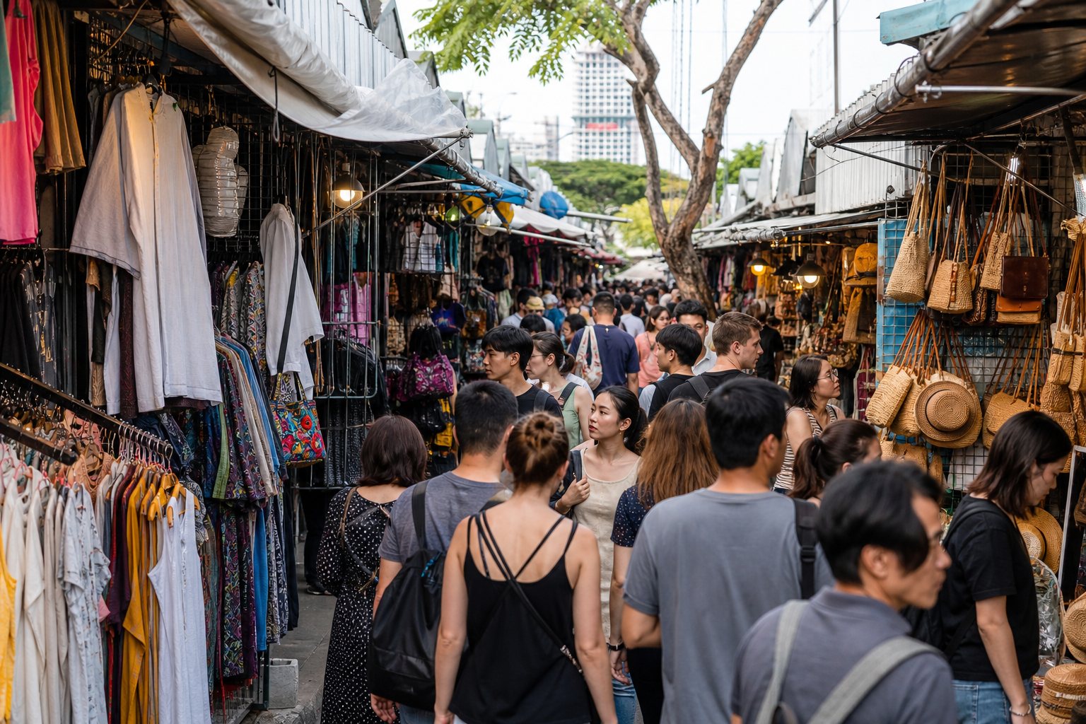 High-Season Crowds and Market Visits