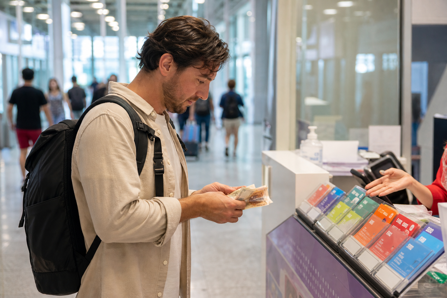 Collect Bags Before Buying a SIM or Currency