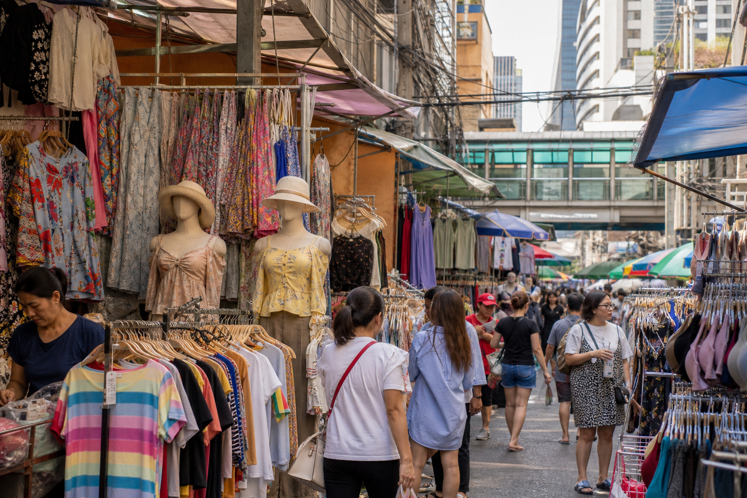 Pratunam Open Market and Platinum Fashion Mall