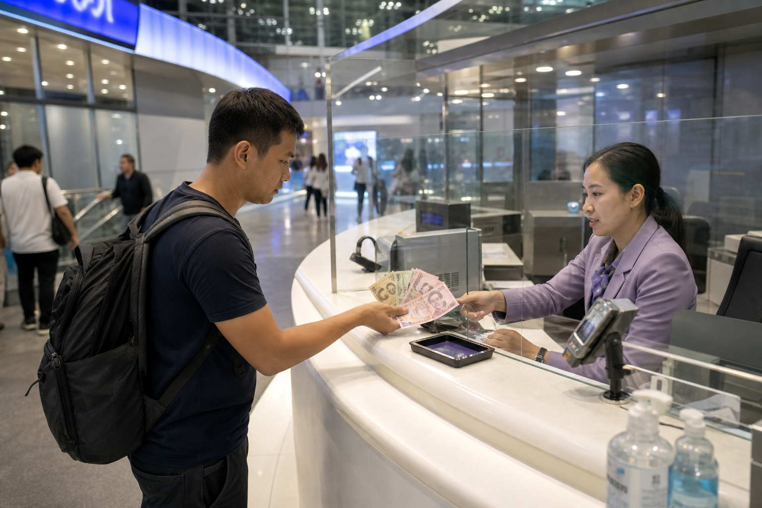 Thai Baht Money Exchange At Suvarnabhumi Airport