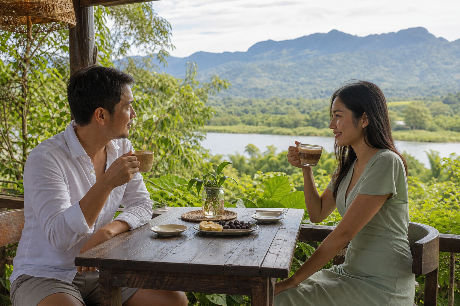 Thai Coffee Shops on the Road to River Kwai
