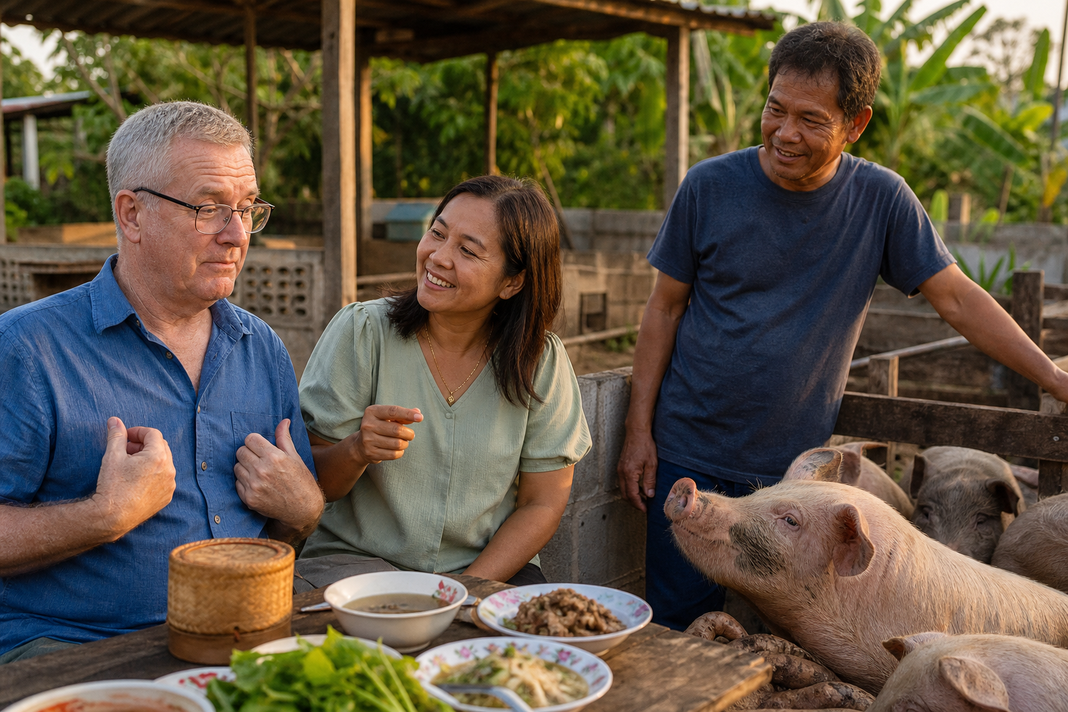 Thai Girlfriend's Family Think I'm an Expert on Pigs