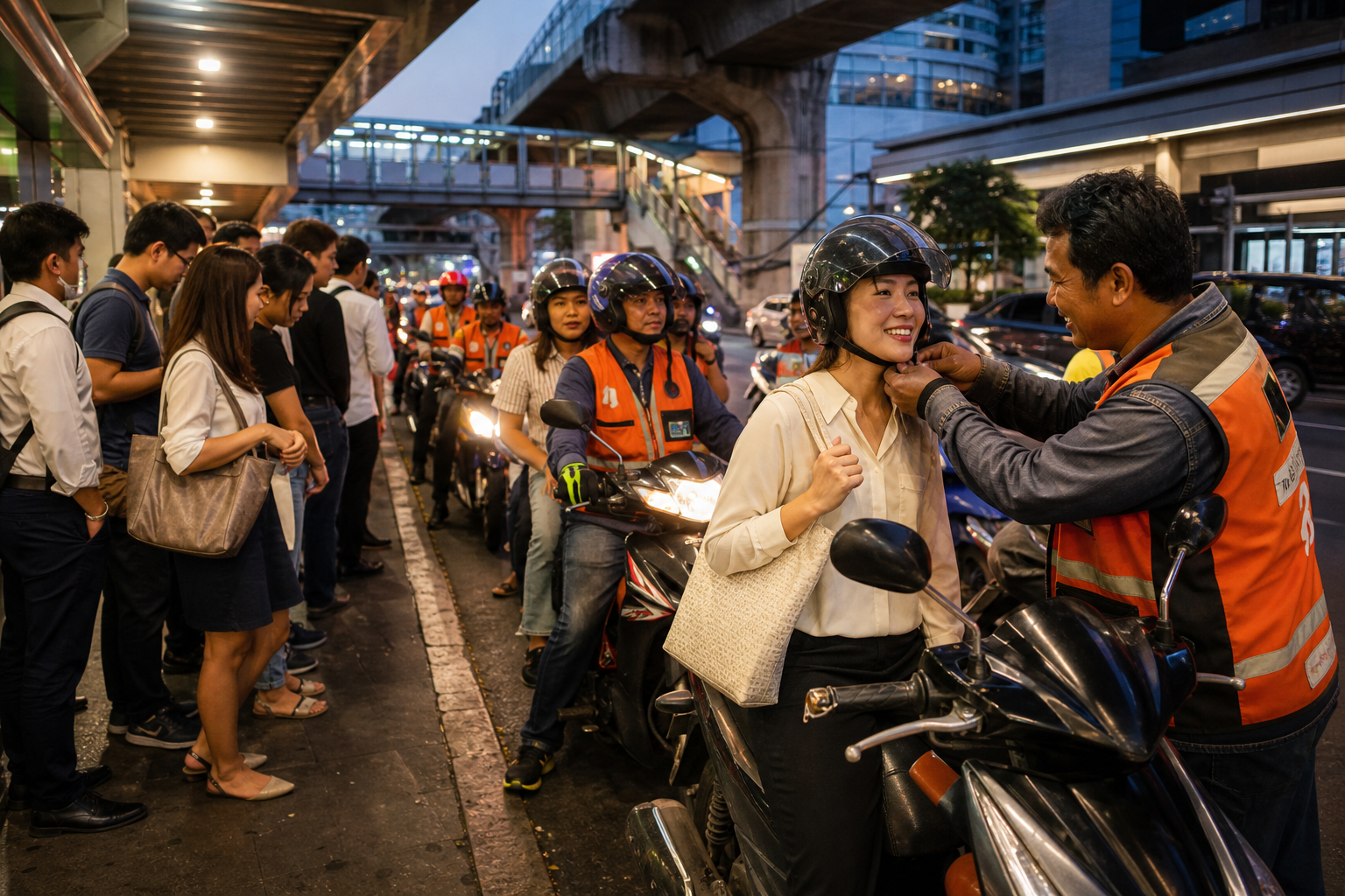 Thai Hospitality and Motorbike Taxi Queues