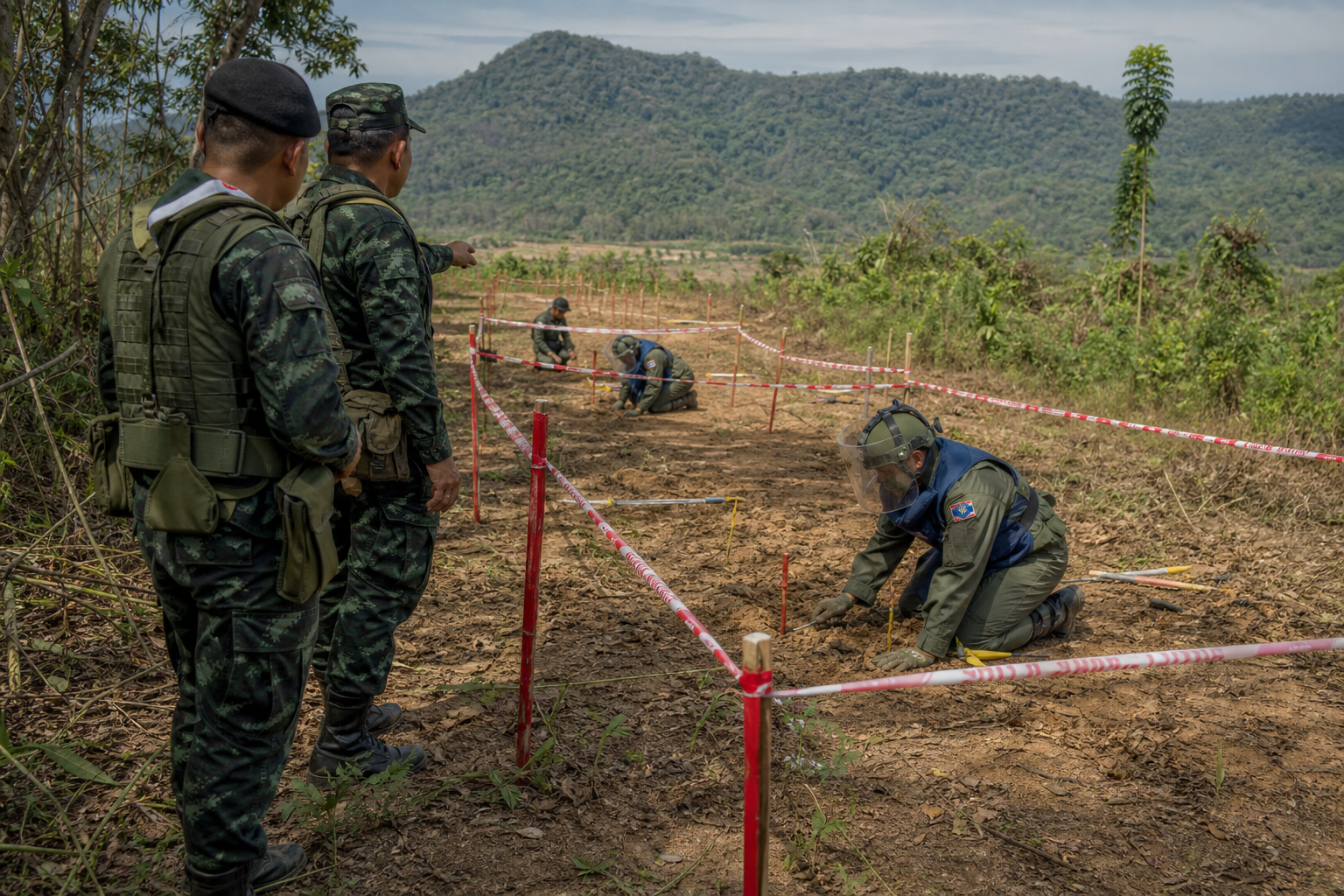 Thai Cambodian Border Landmine Clearance