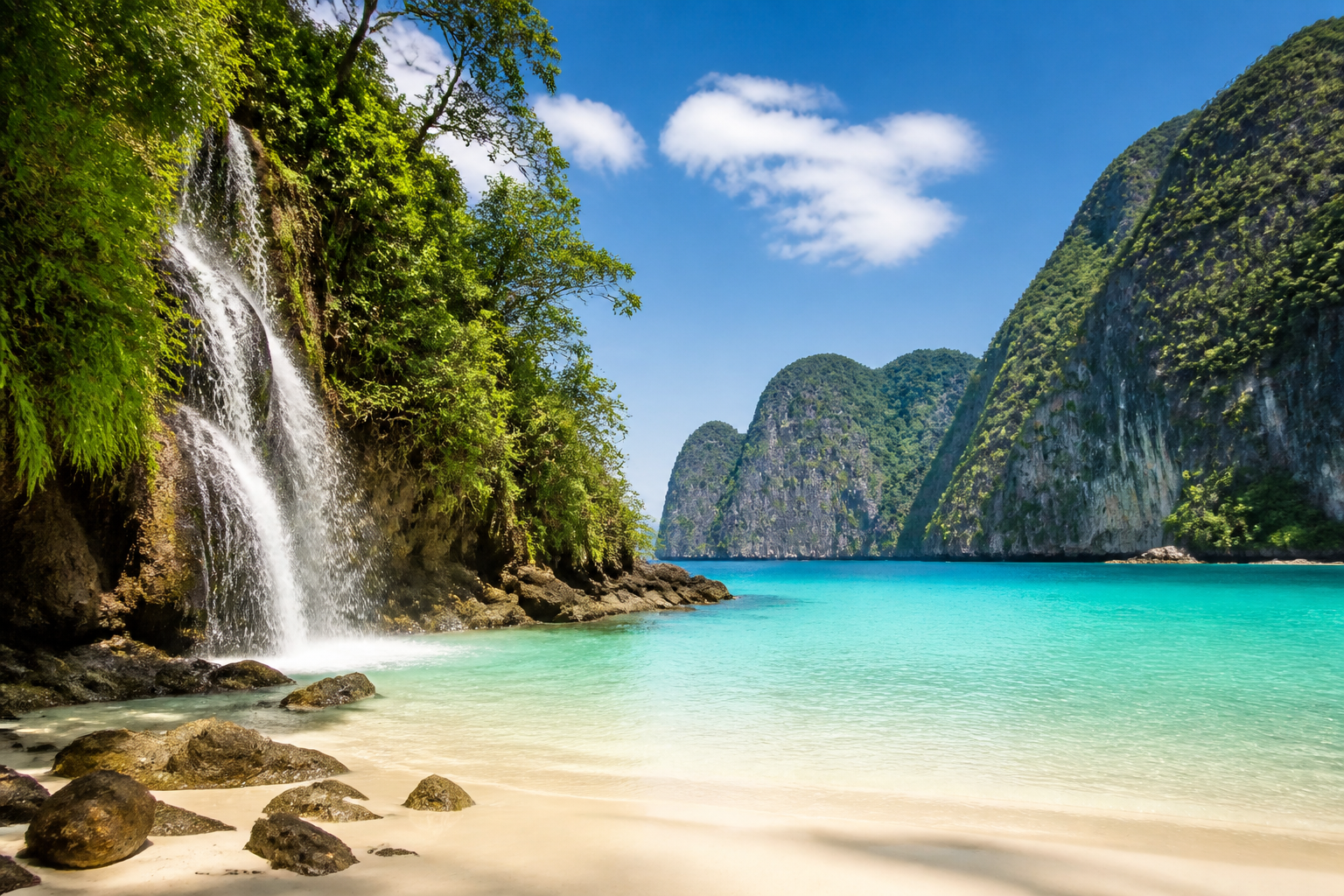 Thailand National Parks Waterfalls and Maya Bay Reopening