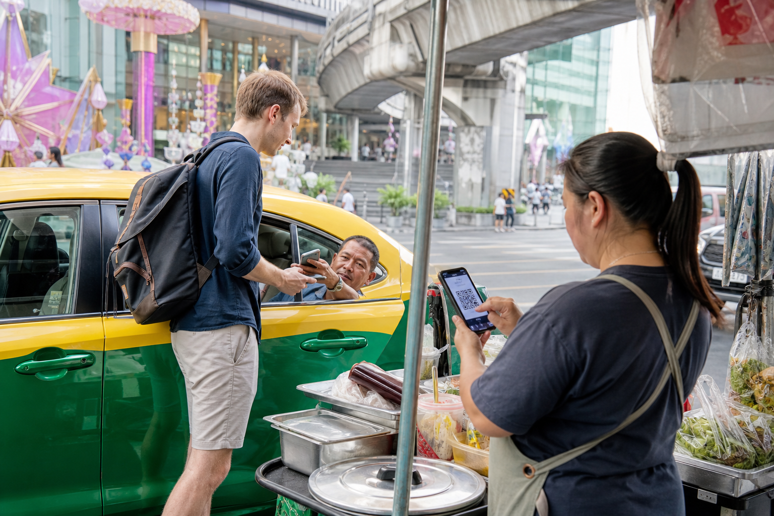 QR Code Payments Across Thailand