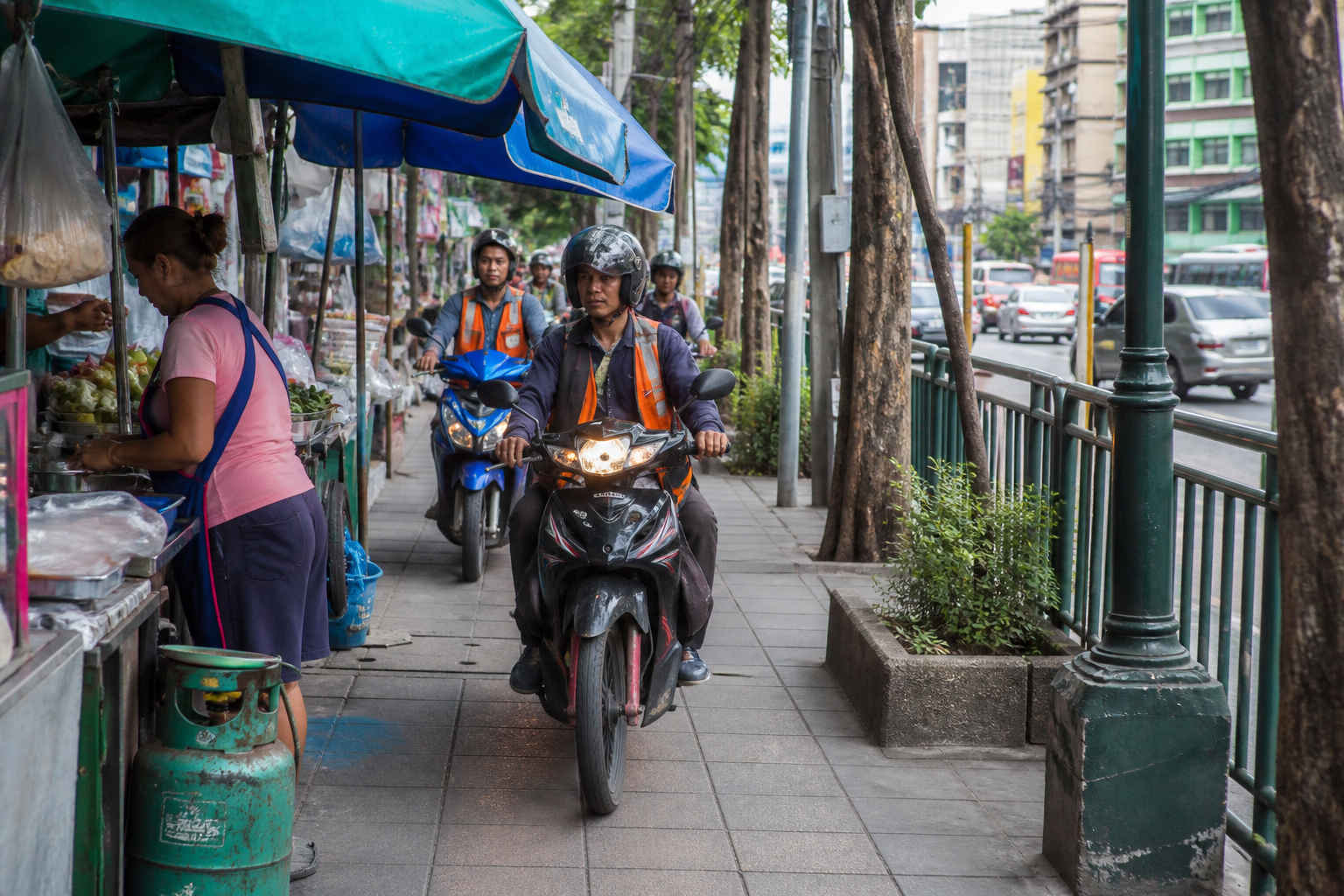 Street Vendors Outside Shops and Businesses