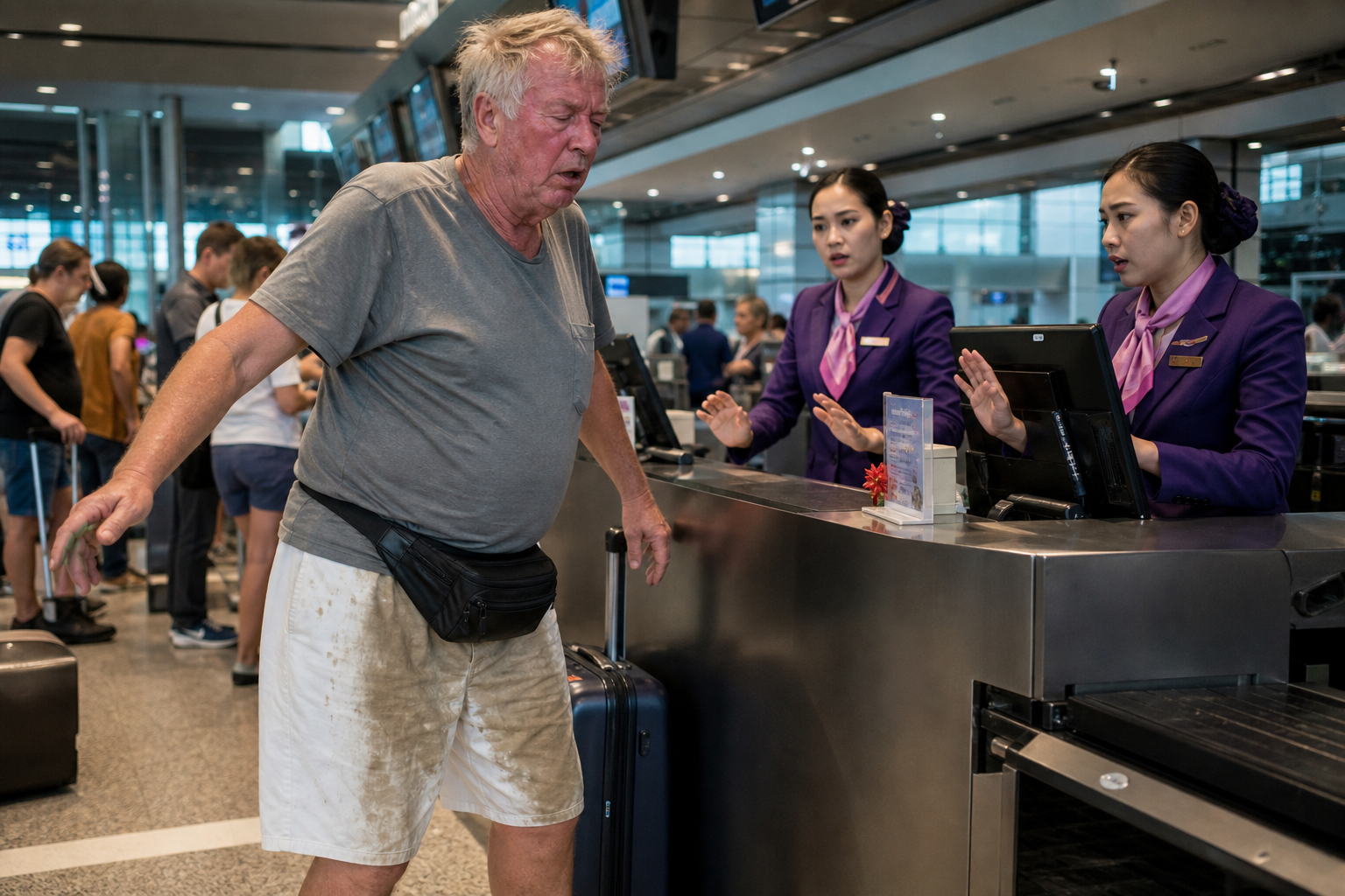 The Drunk Passenger's Journey to Bangkok and Dubai