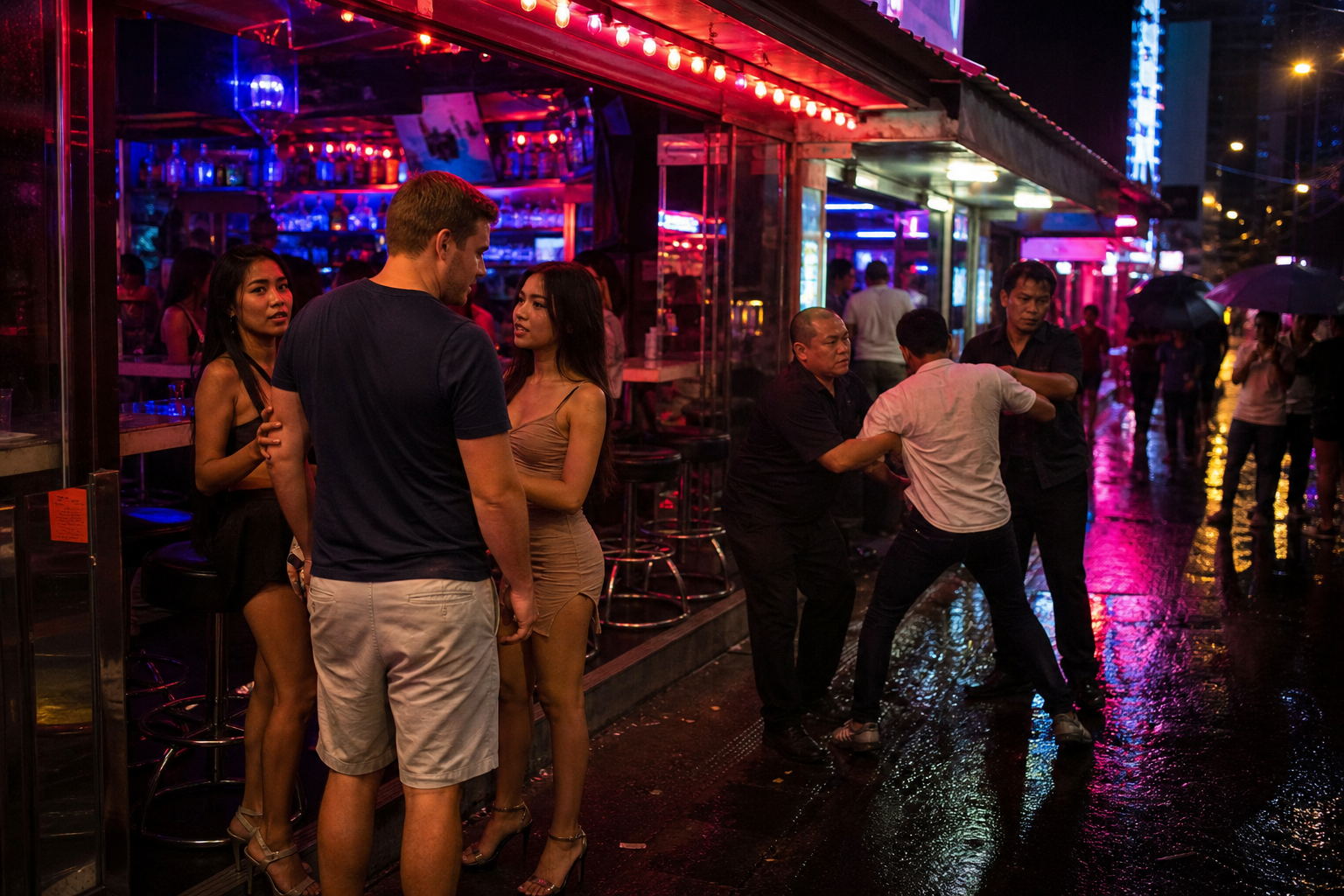 The first night on Soi Cowboy in Bangkok