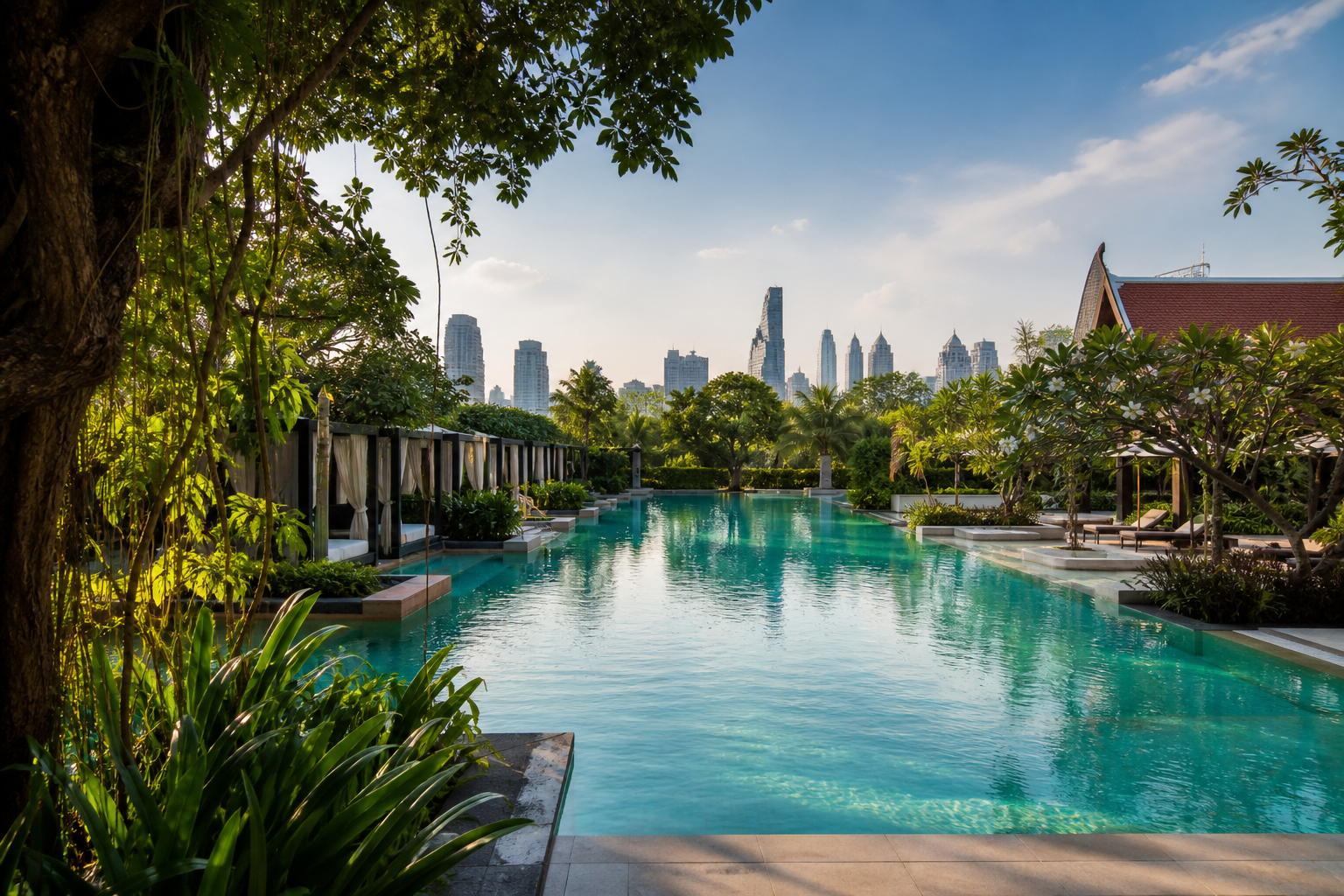 The Garden Pool and Hotel Facilities