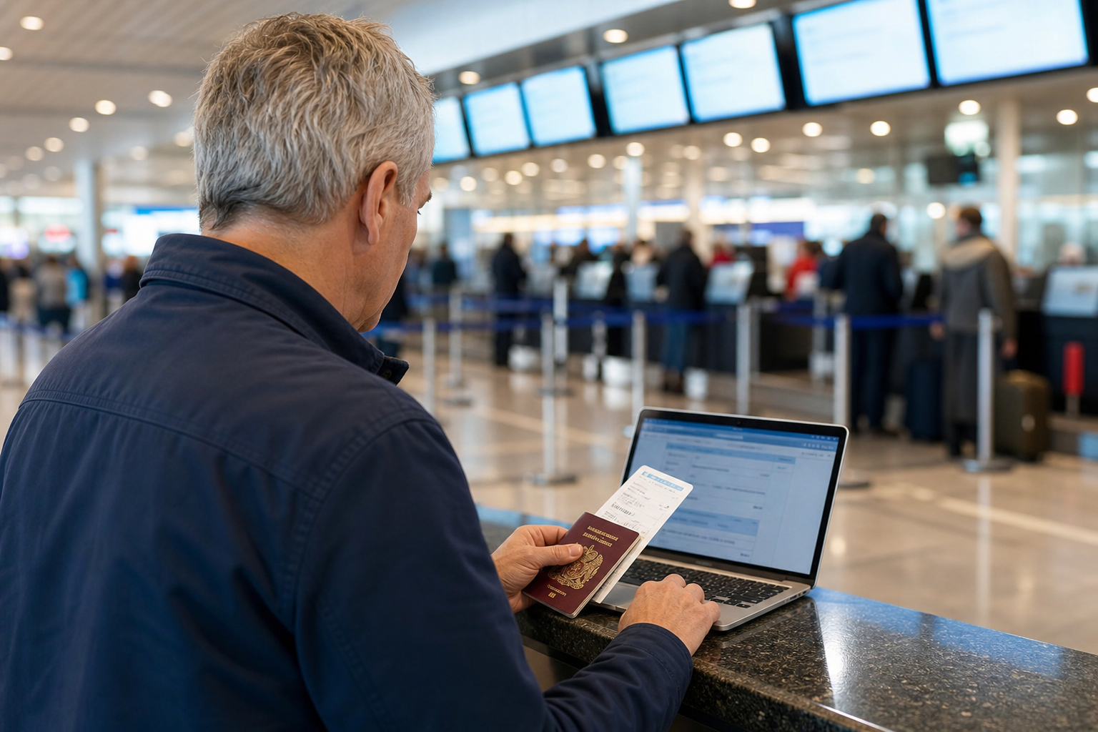 The Onward Ticket Problem
