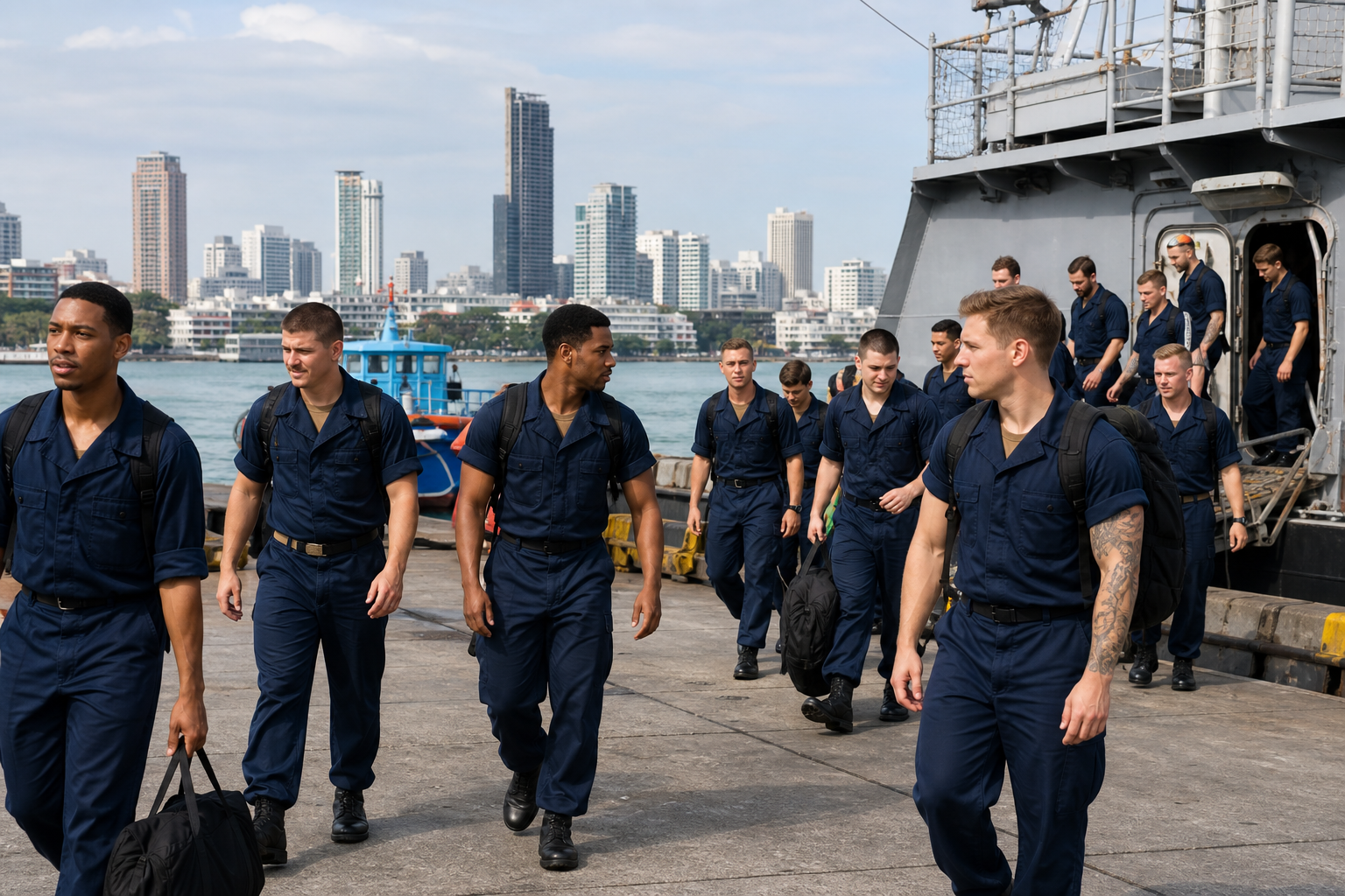 Thousands of US Sailors Arrive in Pattaya