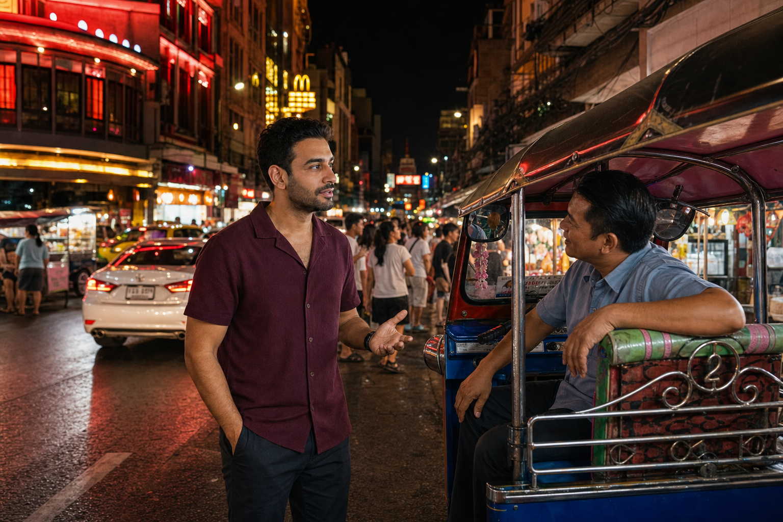 Tuk Tuk from Chinatown to Khao San Road