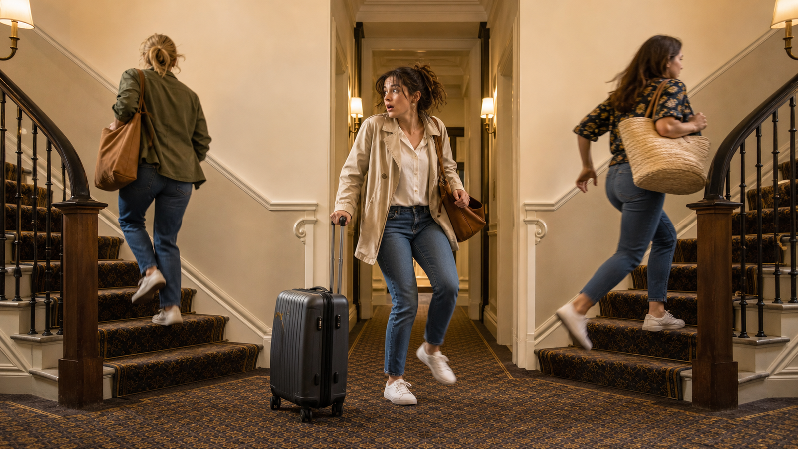 Two Girls, Two Floors, and a Benny Hill Chase