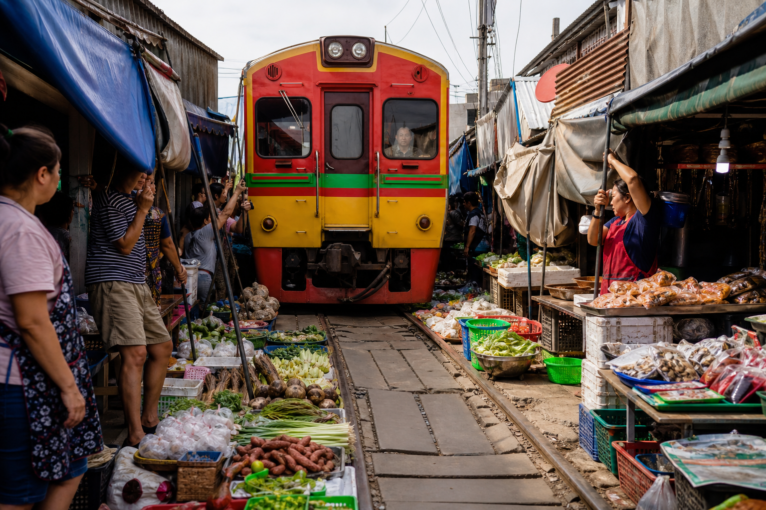 Visiting Maeklong Railway Market