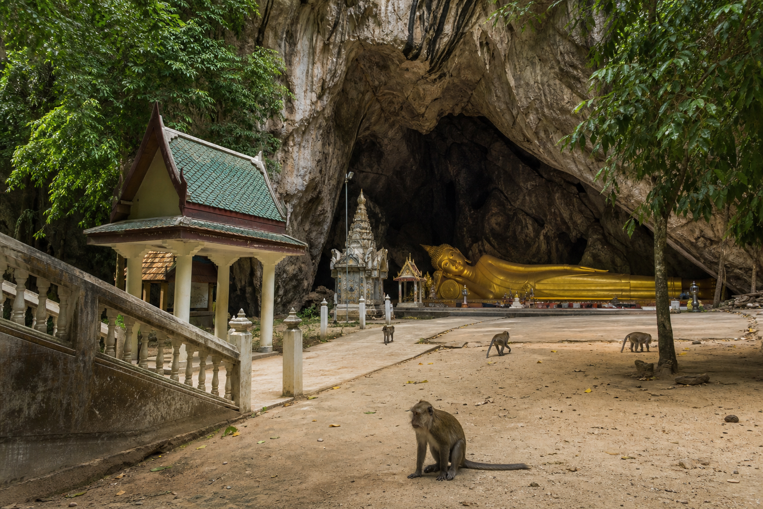 Monkey Cave Temple and the Return to Phuket
