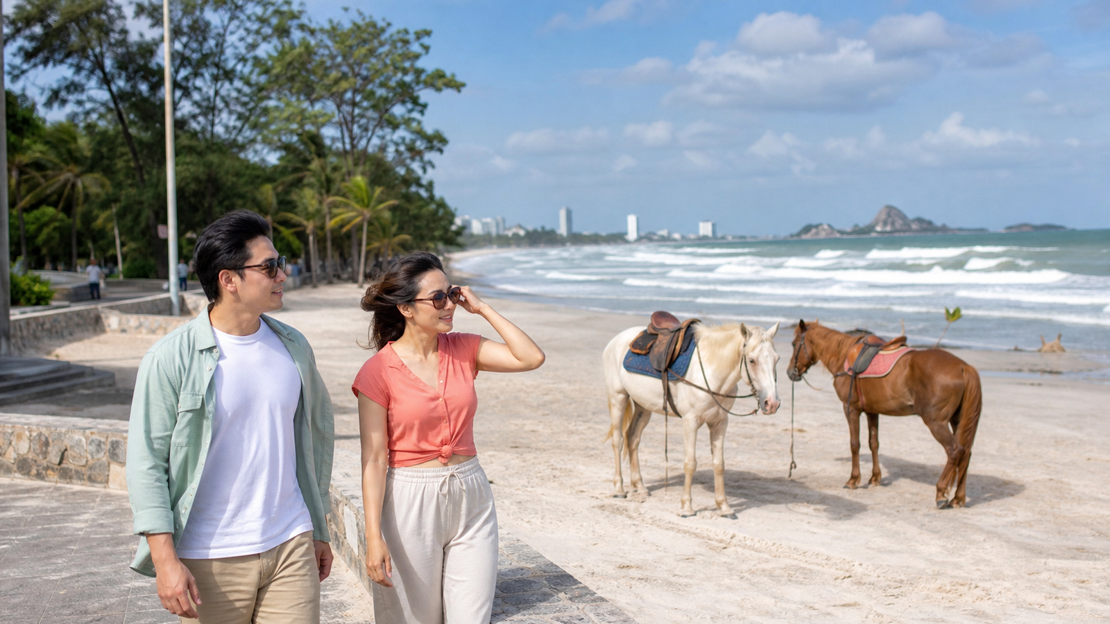 Windy Hua Hin Beach and a 250 Baht Treat