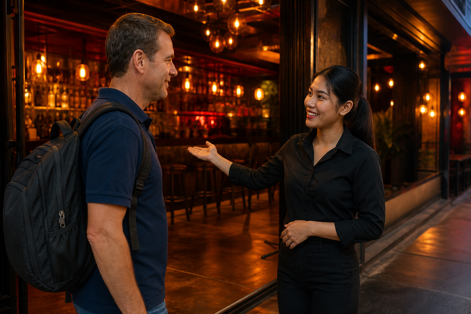 “You are a handsome man!”: The Classic Bar Entrance Line