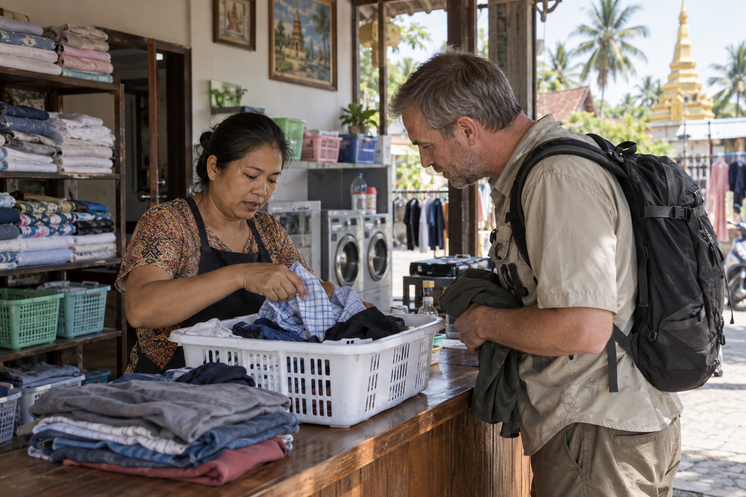 A Small Laundry Shop in Cham