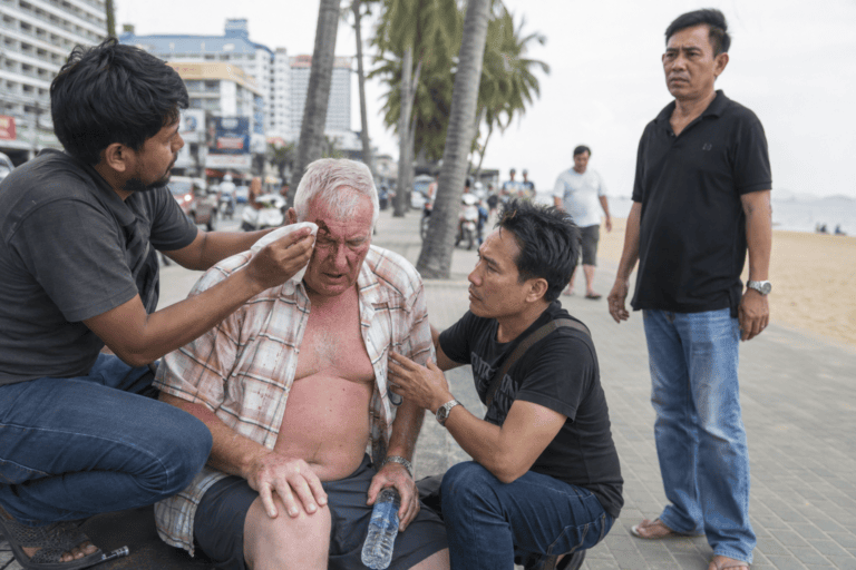 Assault on a British Tourist on Jomtien Beach