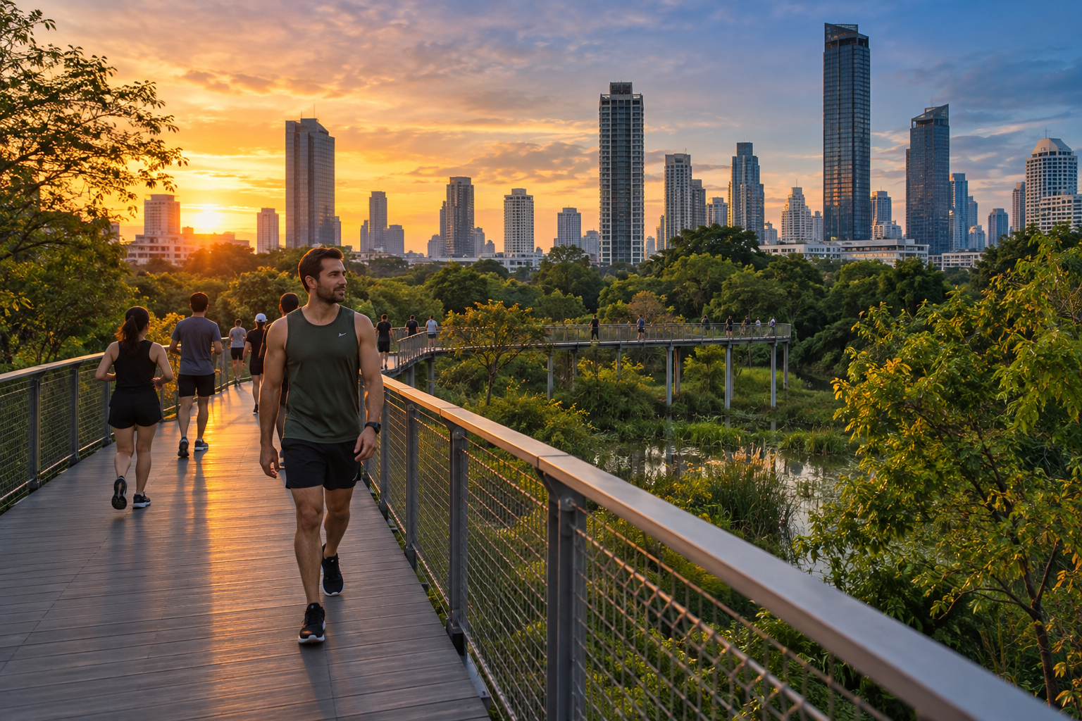 Benjakitti Park Golden Hour