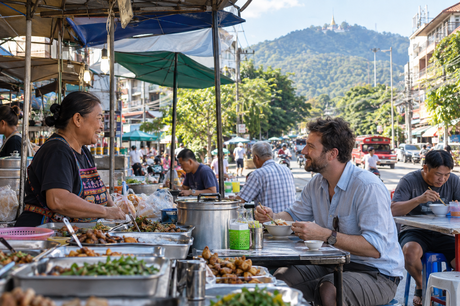 Chiang Mai Santitham Market and Doi Suthep