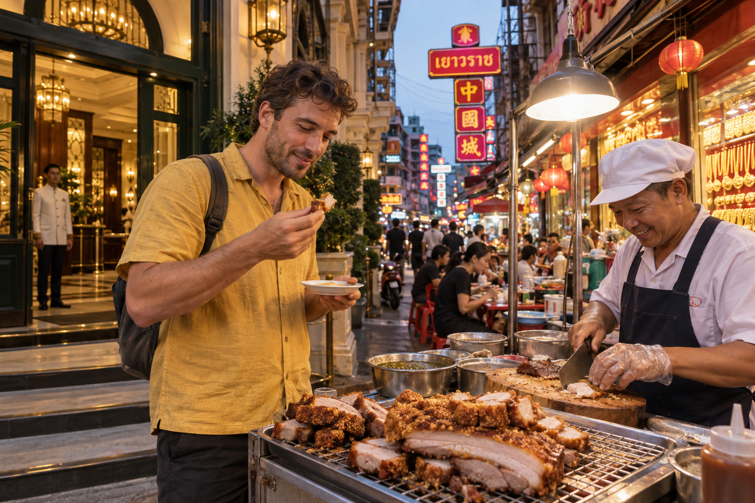 Chinatown Hotels and Street Food