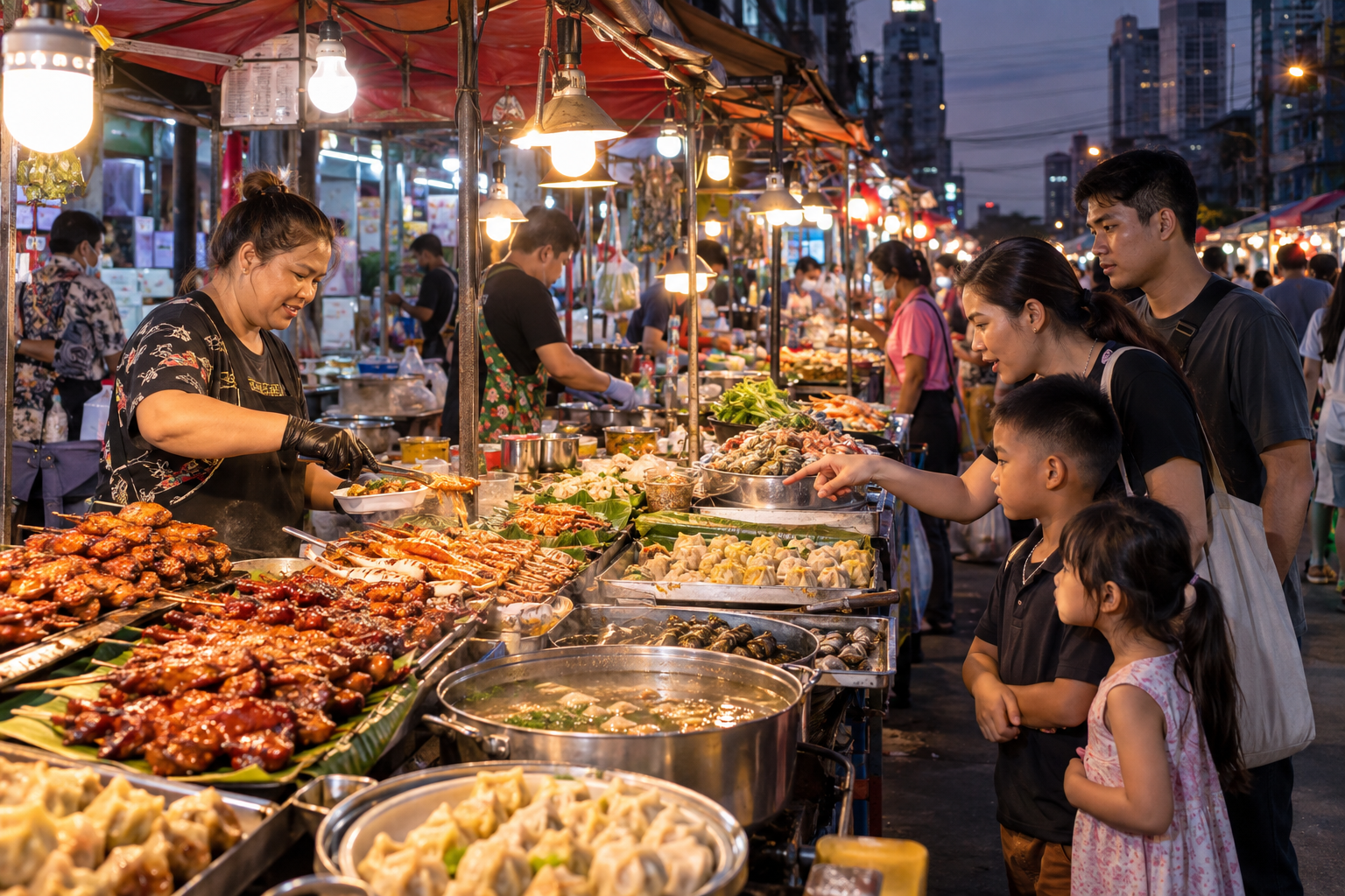 Huai Khwang Night Market and Street Food