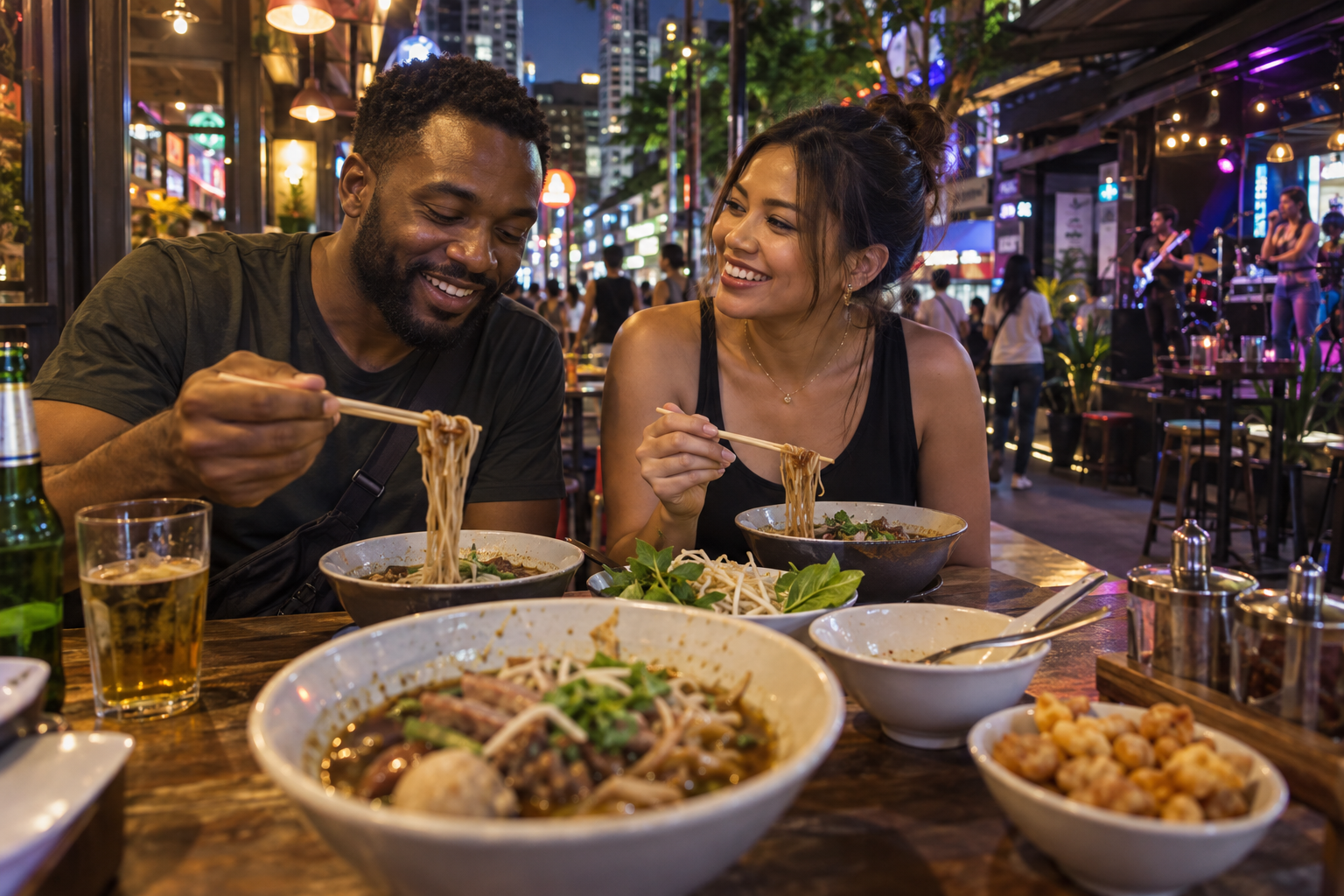 Khon Boat Noodles, Auto Bar, and Midori Music Bar