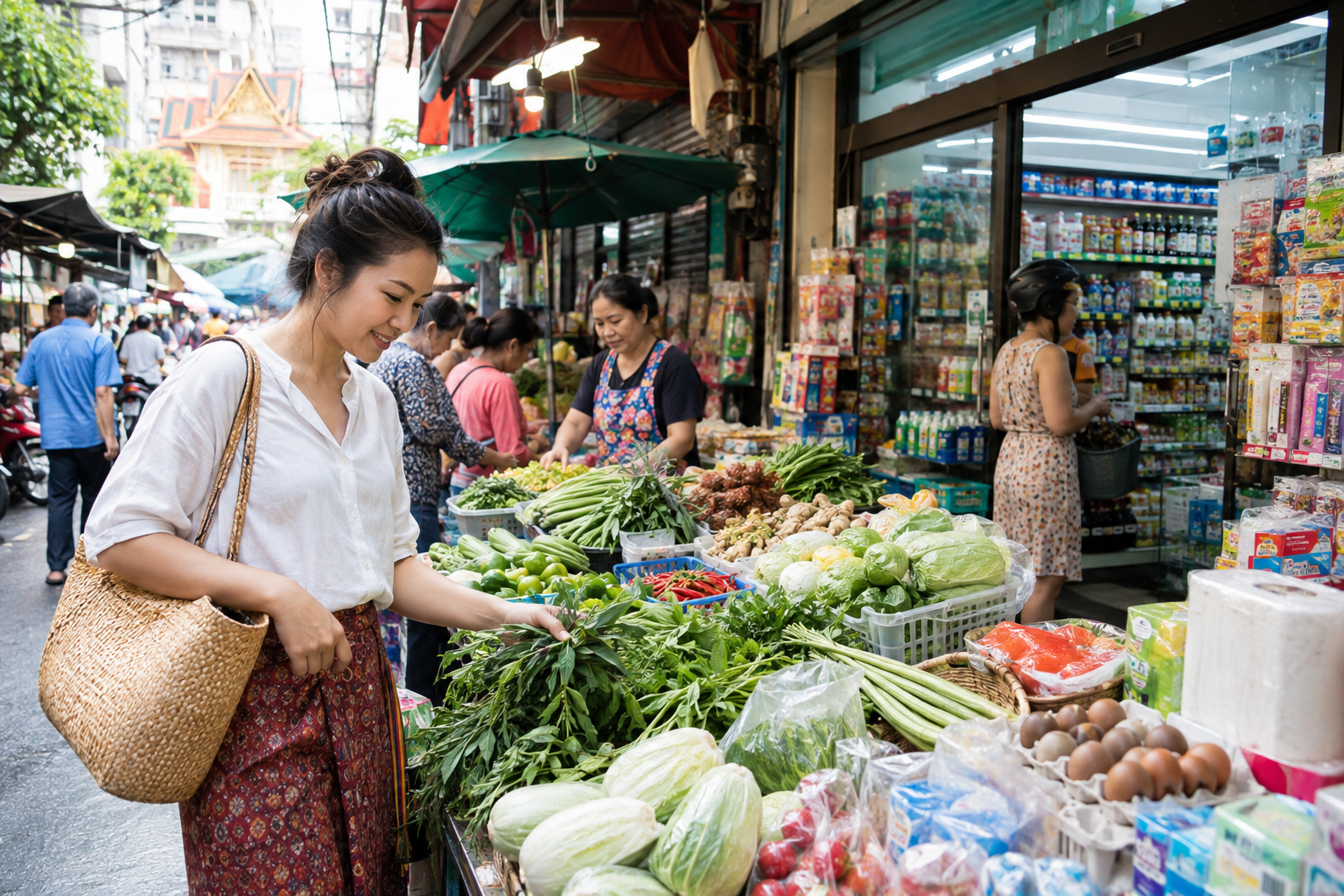 Local Markets and Supermarkets in Bangkok