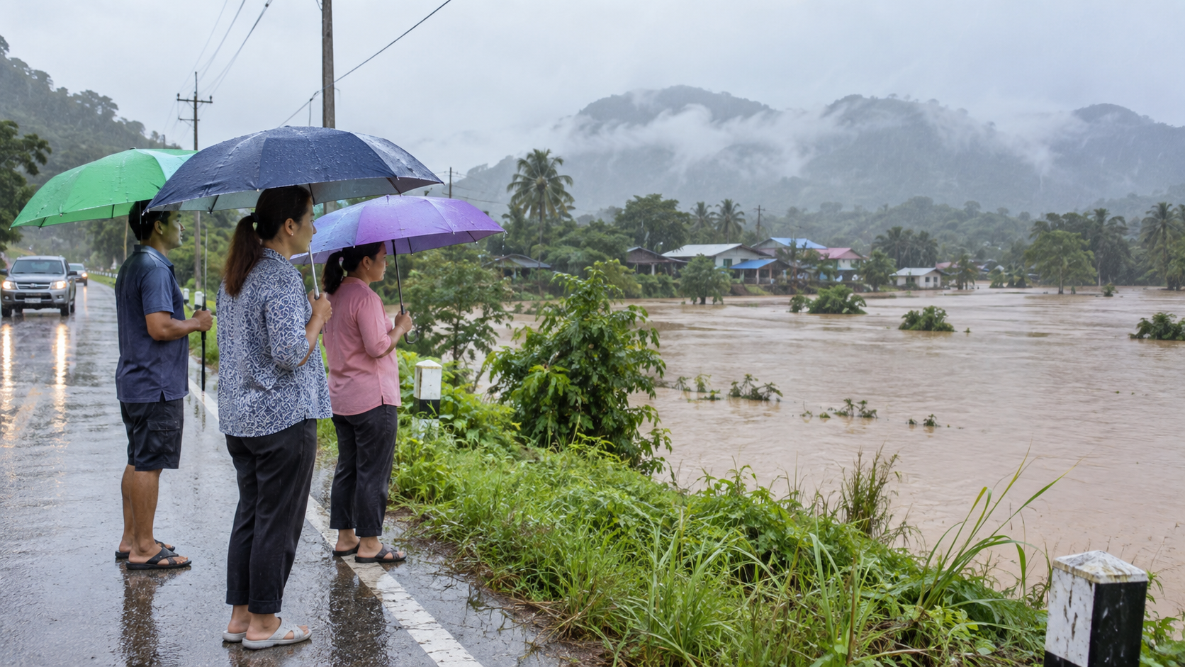 Nationwide Floods Affect 21 Thai Provinces