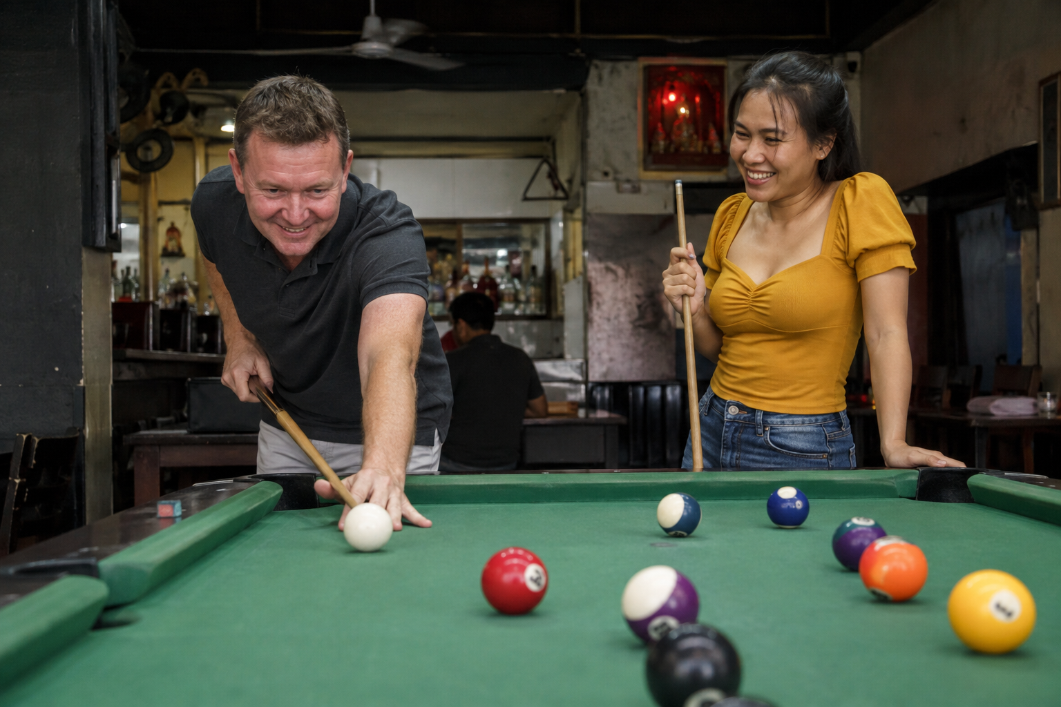 Playing Pool With a Nurse in a Bangkok Bar
