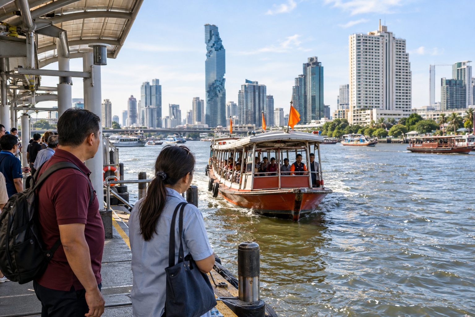Saphan Taksin and Sathorn Pier