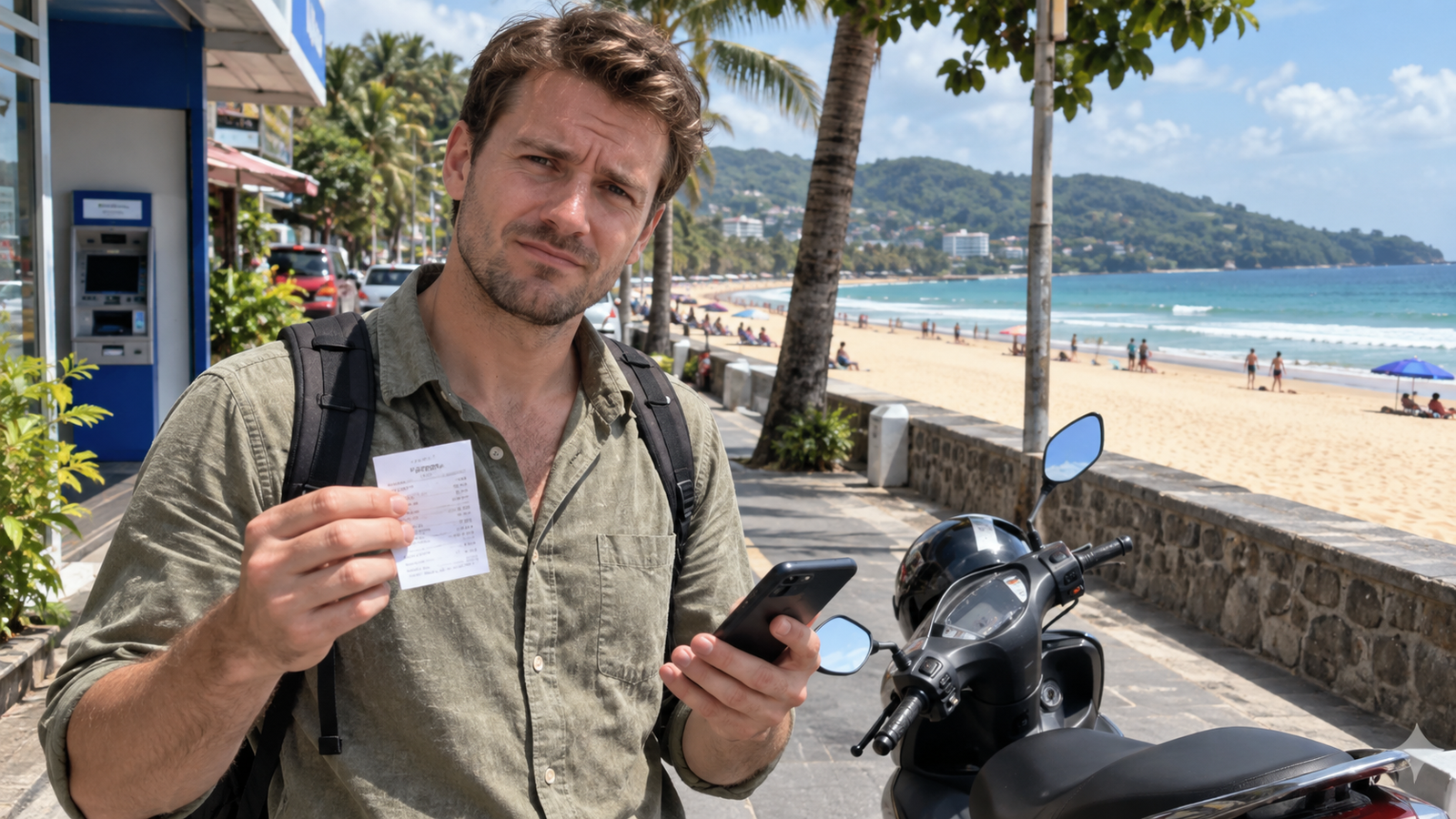 Scooters ATM Fees and Karon Beach