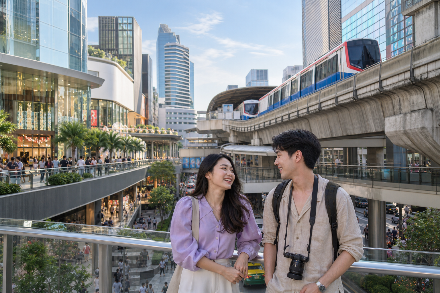 Siam Shopping District and BTS Interchange