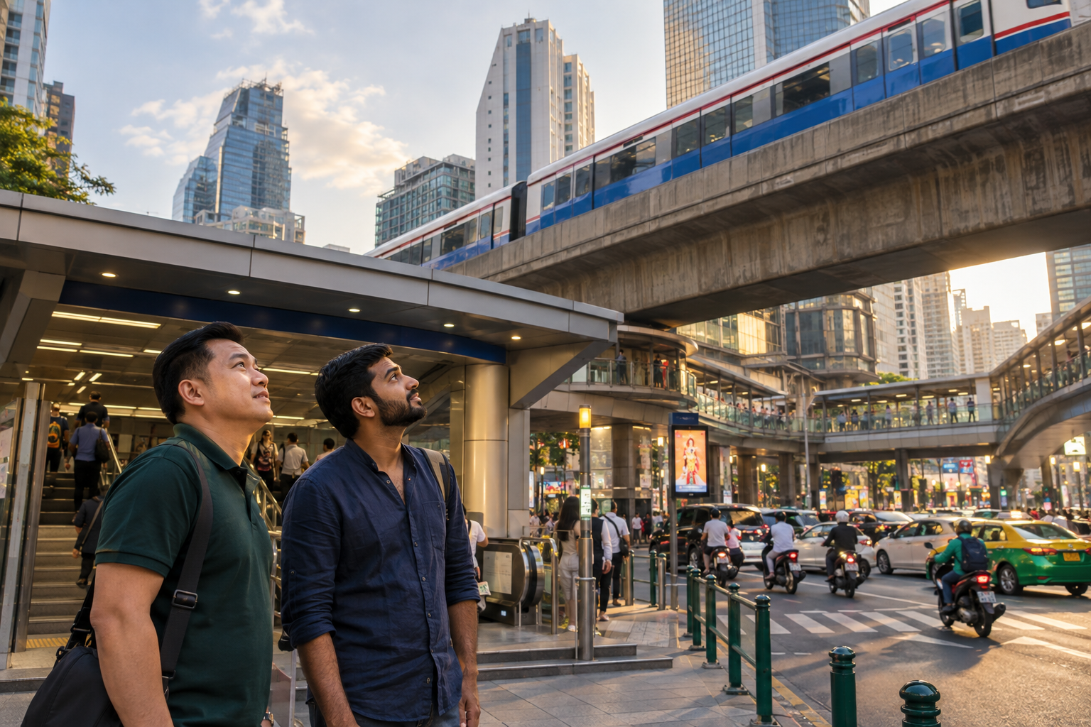 Sukhumvit Subway Station and Asok BTS Station