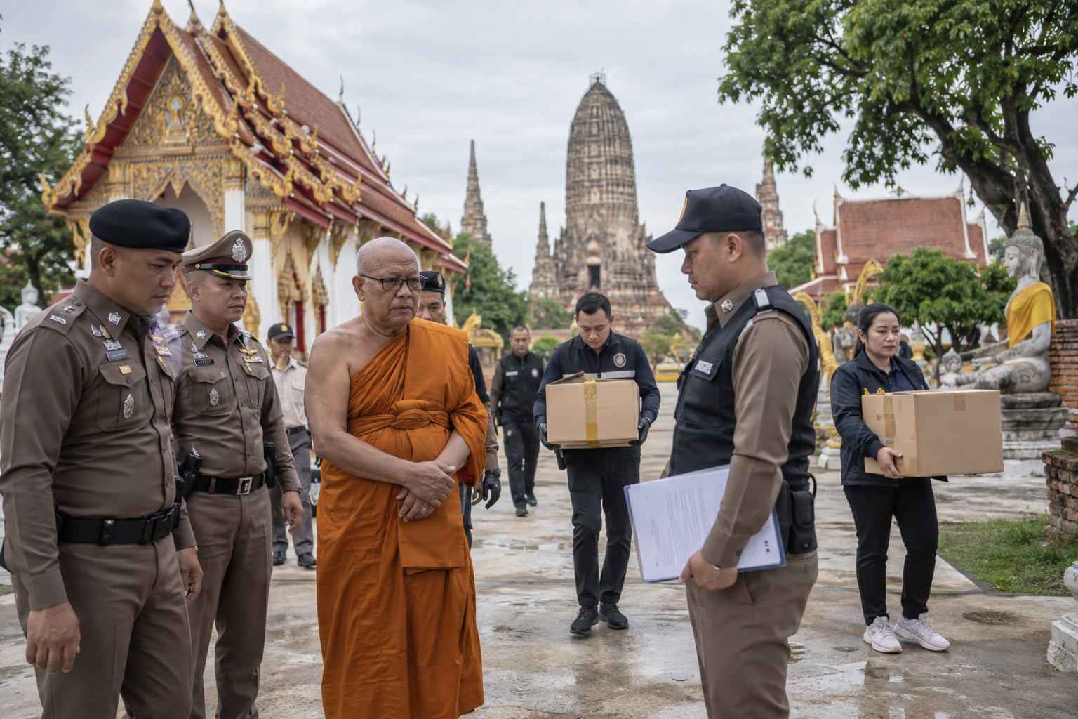 Temple Abbot Arrested Over 92 Million Baht Scandal